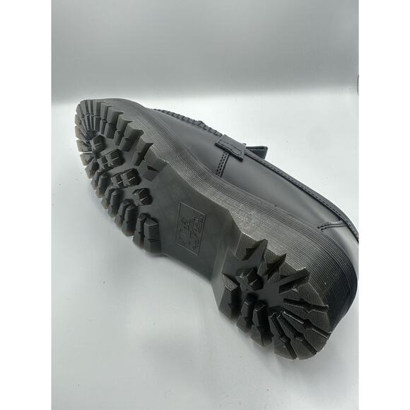 Womens Sz 8 Dr Martens Shoes Adrian Quad Platform Loafer Leather Black Mens 7 - Picture 5 of 7